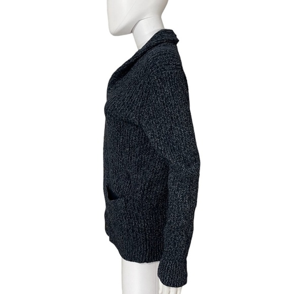 Abercrombie & Fitch Blue Wool Blend Button Front Sweater - Picture 3 of 9